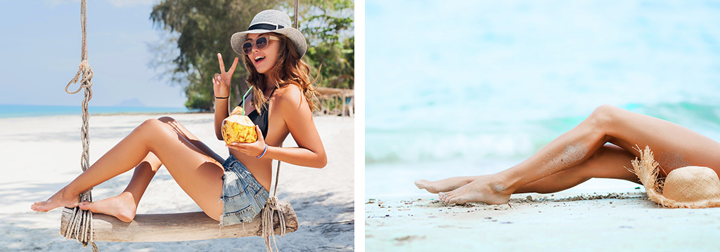 Pelle luminosa in estate